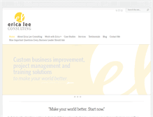 Tablet Screenshot of ericaleeconsulting.com